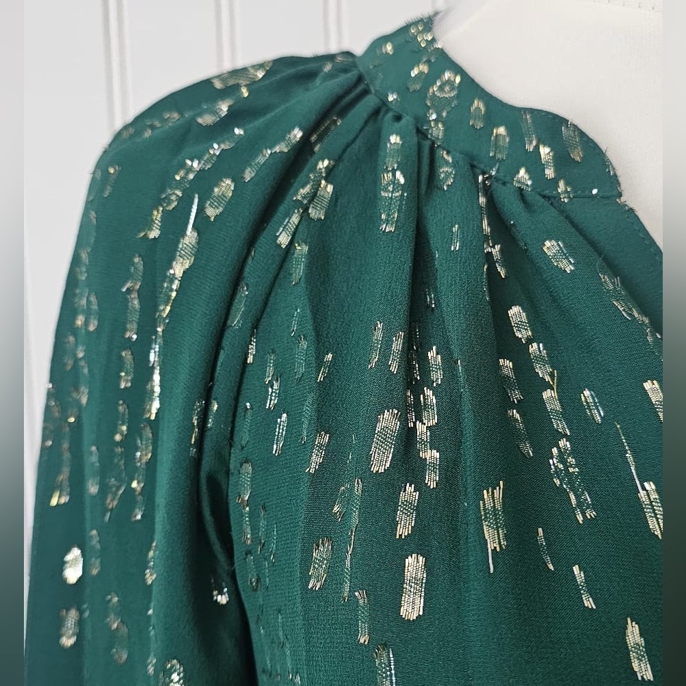 Lilly‎ Pulitzer Silk Long Sleeve Button Up Blouse Size XS - Picture 6 of 12